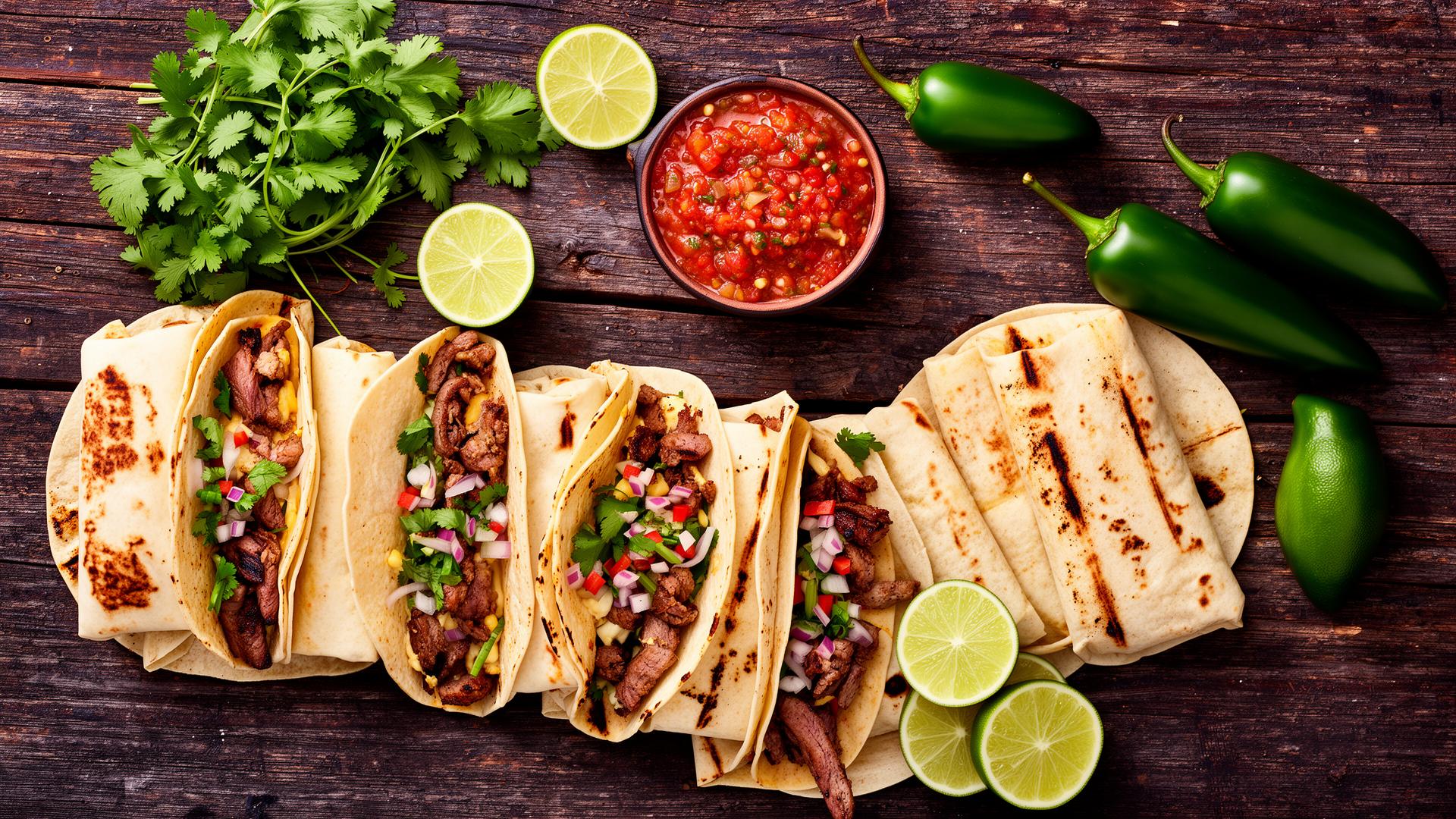 Delicious fire-grilled tacos